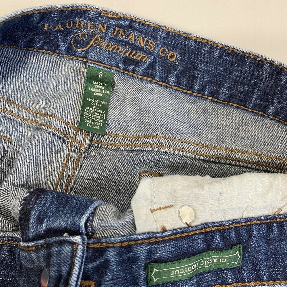 LRL Ralph Lauren Blue Jeans CO Womens Classic Bootcut Dark Wash Size 8 Jeans - Picture 4 of 10